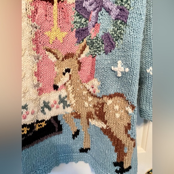 Vintage, Large, Signatures by Northern Isles Santa Sweater - Picture 3 of 9